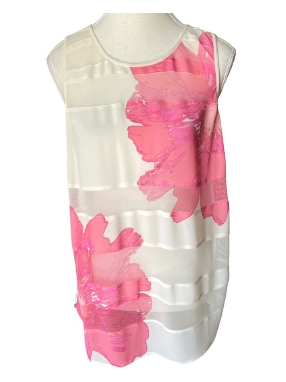 INC Panel Floral Print Tank Top Sz M/8